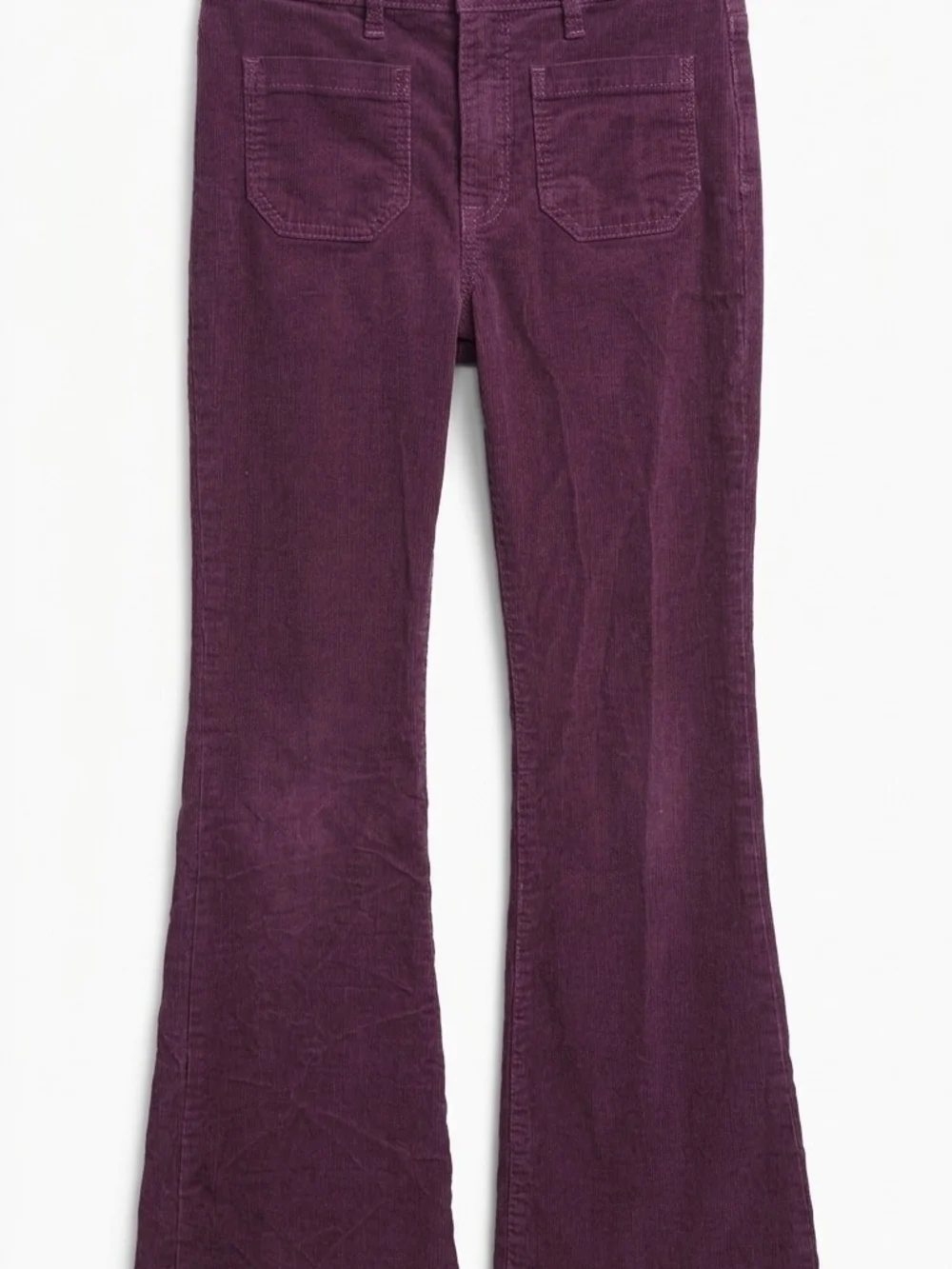 GAP Denim Girls Purple Plum Corduroy '70s Flare Patch Pocket Pants Size 14 (155